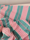 Ticking in green and pink stripes. Spain c.1940 - Lot of 2 pieces