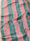 Ticking in green and pink stripes. Spain c.1940 - Lot of 2 pieces