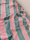 Ticking in green and pink stripes. Spain c.1940 - Lot of 2 pieces