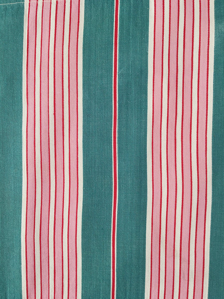 Ticking in green and pink stripes. Spain c.1940 - Lot of 2 pieces