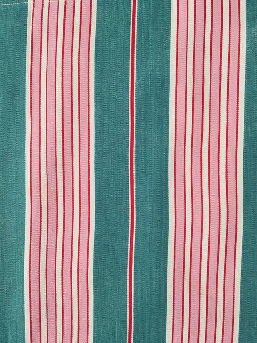 Ticking in green and pink stripes. Spain c.1940 - Lot of 2 pieces