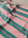 Ticking in green and pink stripes. Spain c.1940 - Lot of 2 pieces