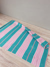 Ticking in bright green and pink stripes. Spain c.1940 - Lot of 2 pieces