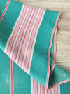 Ticking in bright green and pink stripes. Spain c.1940 - Lot of 2 pieces