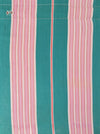 Ticking in bright green and pink stripes. Spain c.1940 - Lot of 2 pieces