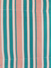 Ticking in green and orange stripes. Spain c.1940 - 135×114 cm