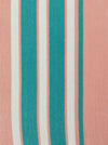 Ticking in green and orange stripes. Spain c.1940 - 135×114 cm