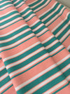 Ticking in green and orange stripes. Spain c.1940 - 119 cm × 3.86 meters