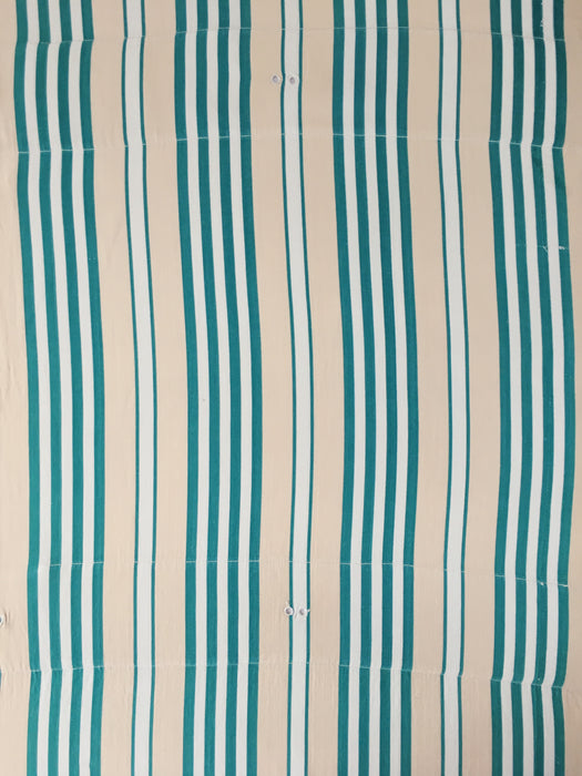 Ticking in green and beige stripes. Spain c.1940 - 138×46 cm
