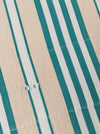 Ticking in green and beige stripes. Spain c.1940 - 138×46 cm