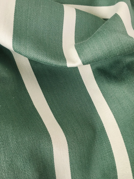 Ticking in olive green and white stripes. Spain c.1960 - Lot of 2 pieces