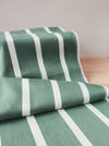 Ticking in olive green and white stripes. Spain c.1960 - Lot of 2 pieces
