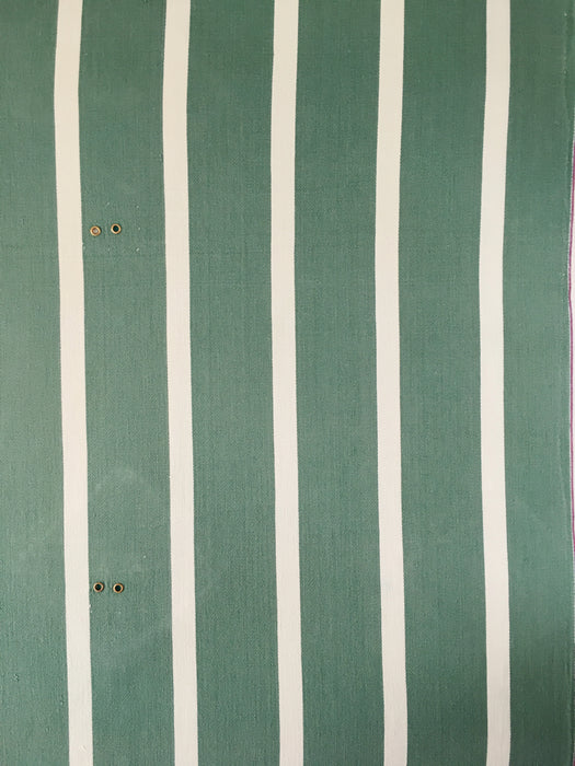 Ticking in olive green and white stripes. Spain c.1960 - Lot of 2 pieces