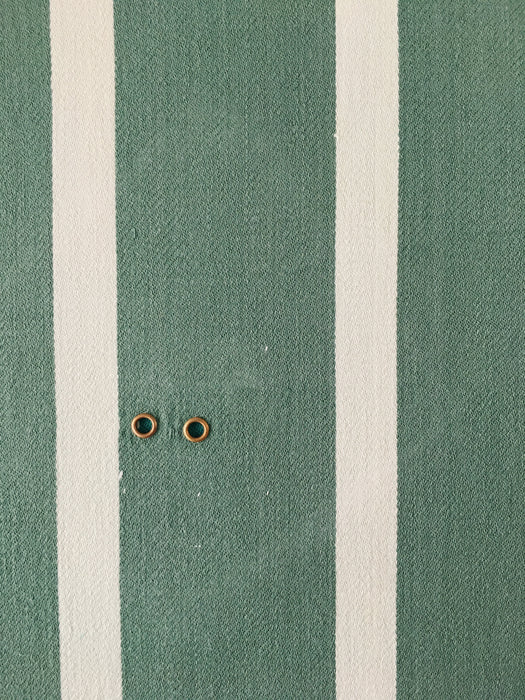 Ticking in olive green and white stripes. Spain c.1960 - Lot of 2 pieces