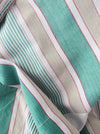Ticking in green, beige and white stripes. Spain c.1950 - Lot of 3 pieces