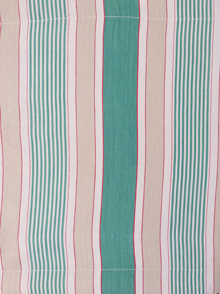 Green Stripes Antique European Ticking Fabric Recovered Panels REC-RA-VERDE-010E - Ticking Depot