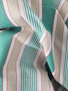 Ticking in green, beige and white stripes. Spain c.1950 - Lot of 3 pieces