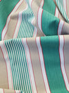 Ticking in green, beige and white stripes. Spain c.1950 - Lot of 2 pieces