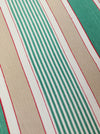 Ticking in green, beige and white stripes. Spain c.1950 - Lot of 2 pieces