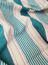 Ticking in green, beige and white stripes. Spain c.1950 - Lot of 2 pieces