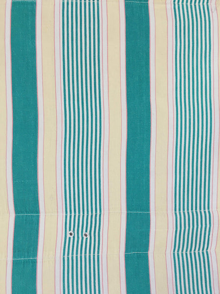 Green Stripes Antique European Ticking Fabric Recovered Panels REC-RA-VERDE-011 - Ticking Depot