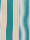 Ticking in green, beige and white stripes. Spain c.1950 - Lot of 2 pieces