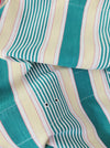Ticking in green, beige and white stripes. Spain c.1950 - Lot of 2 pieces