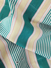 Ticking in green, beige and white stripes. Spain c.1950 - Lot of 2 pieces