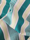 Ticking in green, beige and white stripes. Spain c.1950 - Lot of 2 pieces
