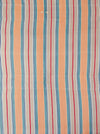 Colorful ticking in orange, red and green stripes. Spain c.1940 - Lot of 3 pieces