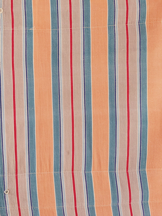 Colorful ticking in orange, red and green stripes. Spain c.1940 - Lot of 3 pieces