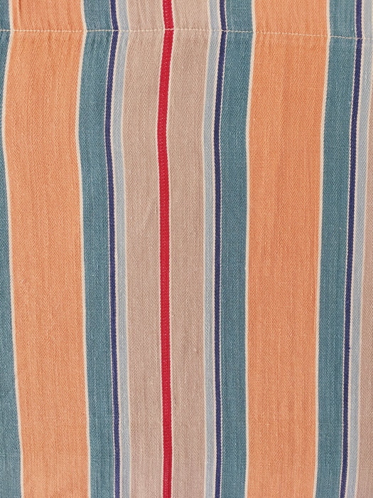 Colorful ticking in orange, red and green stripes. Spain c.1940 - Lot of 3 pieces