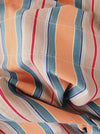 Colorful ticking in orange, red and green stripes. Spain c.1940 - Lot of 3 pieces