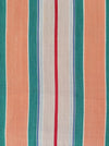 Colorful ticking in orange, red and green stripes. Spain c.1940 - Lot of 3 pieces