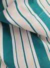 Ticking in green, white and cream stripes. Spain c.1940 - Lot of 3 pieces