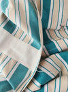 Ticking in green, white and cream stripes. Spain c.1940 - Lot of 2 pieces