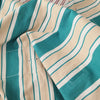 Ticking in green, white and cream stripes. Spain c.1940 - Lot of 2 pieces
