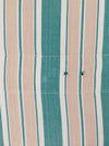 Ticking in green, white and beige stripes. Spain c.1940 - Lot of 3 pieces