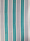 Ticking in green, white and gray stripes. Spain c.1940 - Lot of 3 pieces