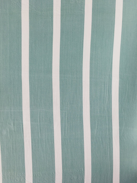 Ticking in green and white stripes. Very soft. Spain c.1950 - Lot of 2 pieces