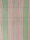 DISTRESSED - Ticking in pale green and red stripes. Very soft. Spain c.1950 - Lot of 4 pieces