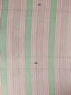 DISTRESSED - Ticking in pale green and red stripes. Very soft. Spain c.1950 - Lot of 4 pieces