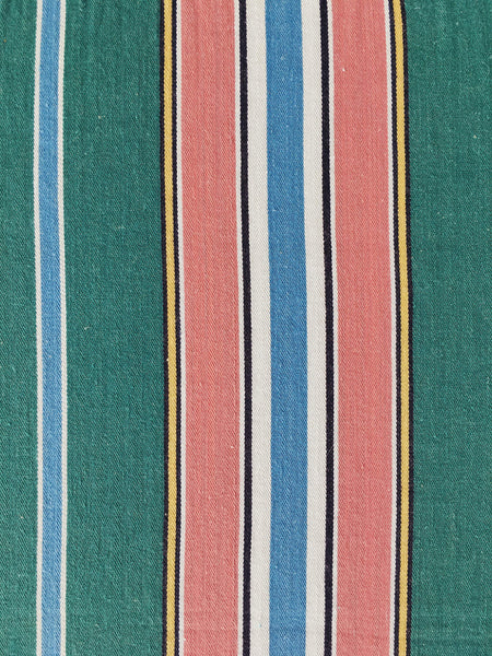 Green Stripes Antique European Ticking Fabric Recovered Panels REC-RA-VERDE-020B - Ticking Depot