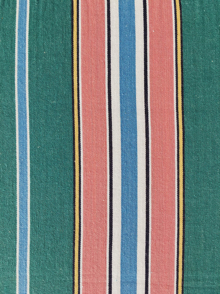 Colorful ticking in orange, blue and green stripes. Spain c.1940 - Lot of 4 pieces