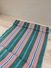 Colorful ticking in orange, blue and green stripes. Spain c.1940 - Lot of 3 pieces