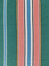Colorful ticking in orange, blue and green stripes. Spain c.1940 - 52×158 cm