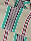 Ticking in green, red and gray stripes. Spain c.1940 - 116×202 cm