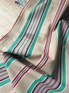 Ticking in green, red and gray stripes. Spain c.1940 - 116×202 cm