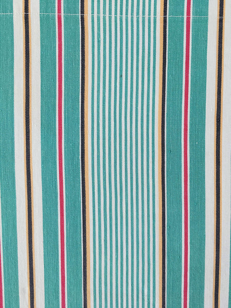 Green Stripes Antique European Ticking Fabric Recovered Panels REC-RA-VERDE-022 - Ticking Depot