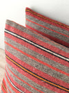 Cushions in wool gray, orange, red stripes. Sweden c.1900
